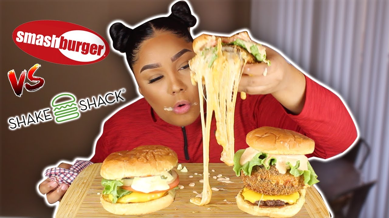 COPYCAT SHAKE SHACK  VS SMASHBURGER *COOKBANG + MUKBANG