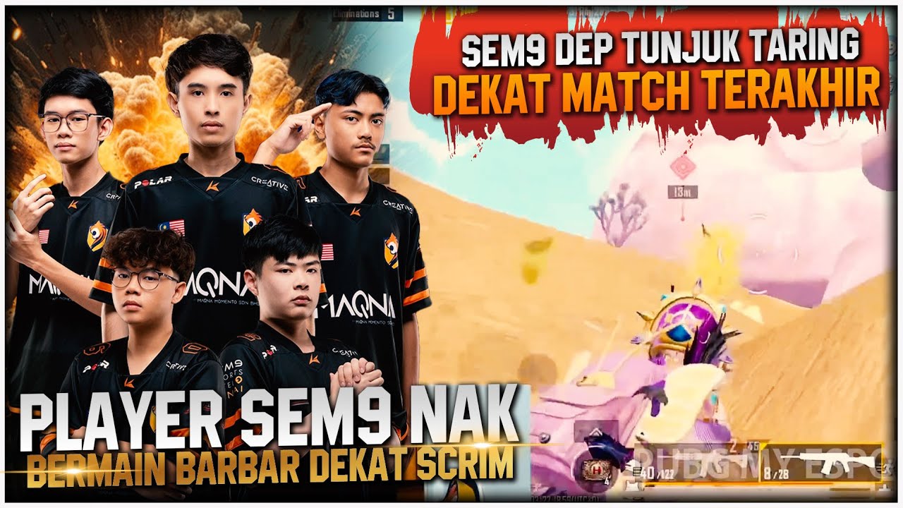 Pasukan Sem9 Mengamuk Dekat Scrim🔥‼ Sem9 Dep Tunjuk Kebolehan Kat Last Circle  - Pubg Mobile