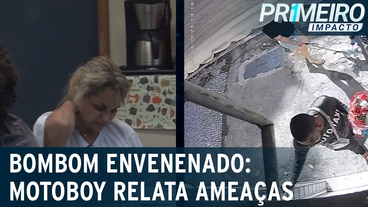 Mototaxista que fez entrega de bombom relata que foi ameaçado | Primeiro Impacto (25/05/23)