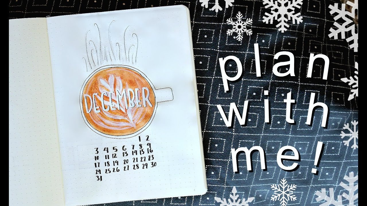 Plan With Me! December Bullet Journal Set-up Ideas Simple Winter Theme