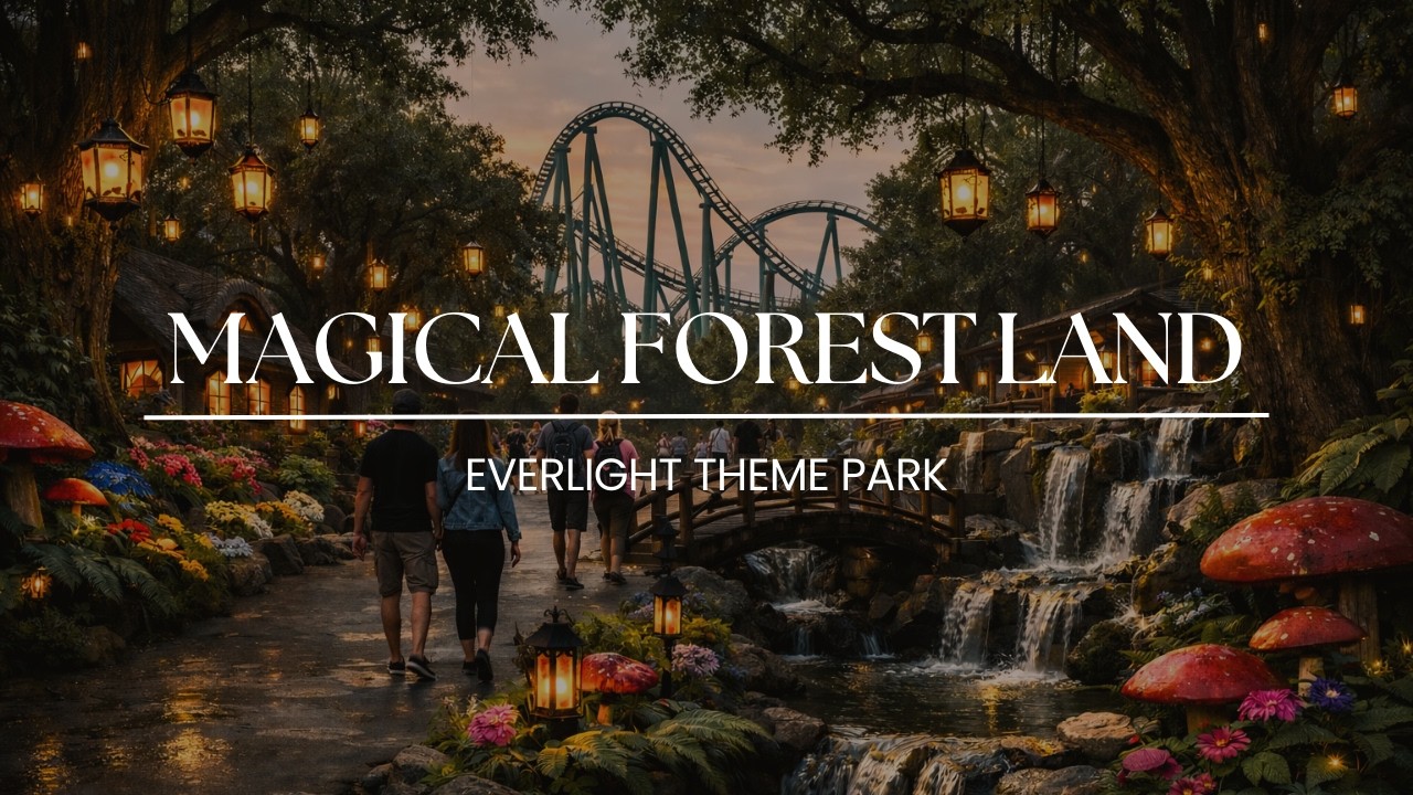 Magical Forest Land Ambience | Everlight Theme Park &ndash; Relaxing Theme Park Music