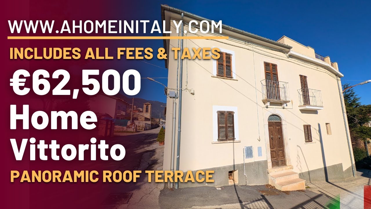 FANTASTIC ITALIAN PROPERTY with a PANORAMIC ROOF TERRACE in the heart of Abruzzo close to Sulmona.