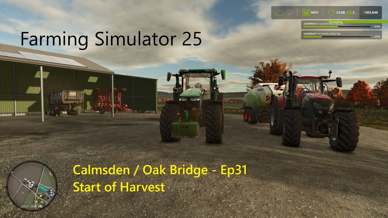 [FS25] Calmsden Farms Oak Bridge  Ep31 - Start of Harvest