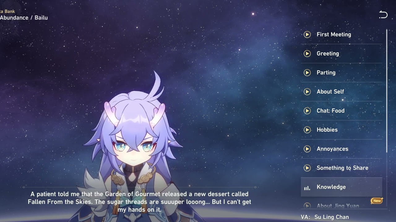 Bailu English Voice Lines (Only Voice)