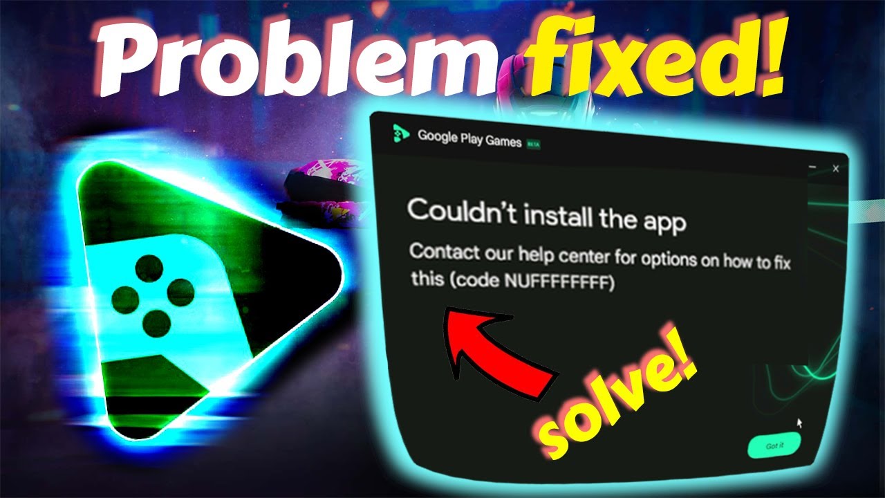 Haw to fix Google play games install error massage | code NUFFFFFFFF | bangla tutorial
