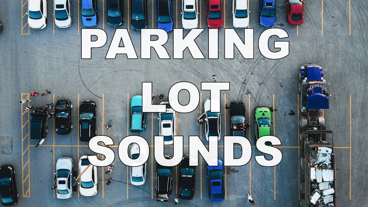 Mildly Busy Parking Lot Ambience | Birds Chirping, Traffic & Door Sounds