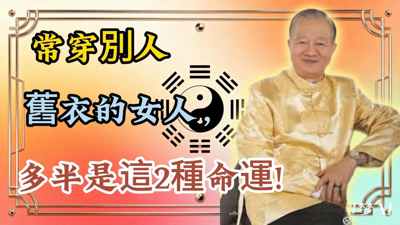 曾仕强：常穿別人舊衣的女人｜多半是這 2 種命運｜越懂越心酸#貴#晚年運勢#下半生