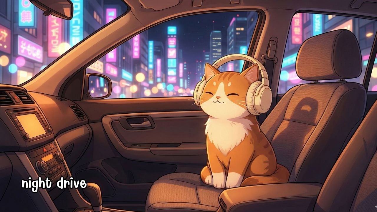 city night drive lofi 🌃 smooth beats to cruise 1 hour