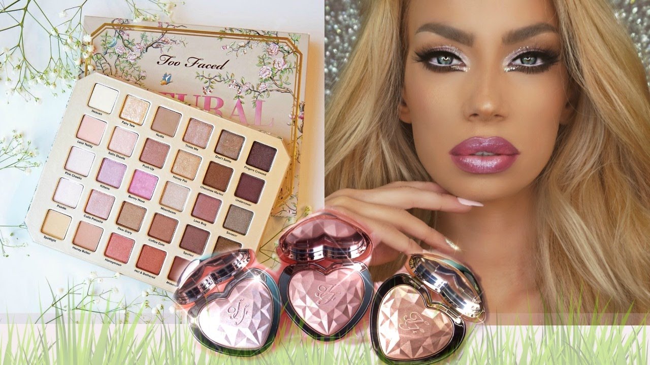 TOO FACED NATURAL EYE PALETTE- LOVE LIGHT HIGHLIGHTER Review & Tutorial