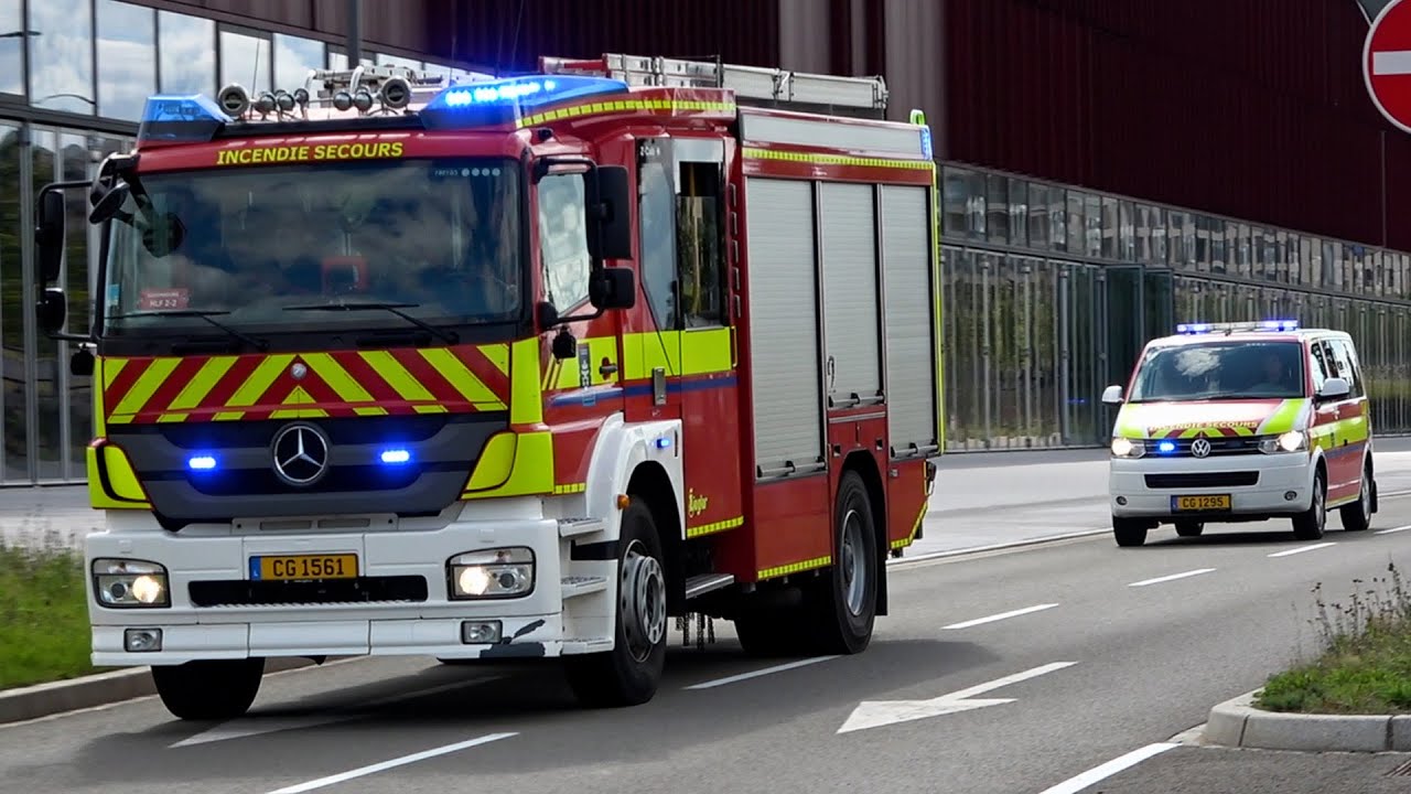 Pompjee&euml;n, RTW & LUX fortfueren dringend zu L&euml;tzebuerg / Pompiers, RTW & LUX en urgence &aacute; Luxembourg