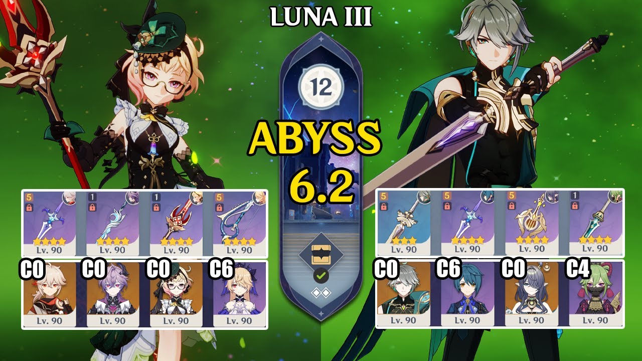 C0 Emilie Durin Overburn & C0 Alhaitham Lauma Quickbloom | Spiral Abyss 6.2 | Genshin Impact 【原神】