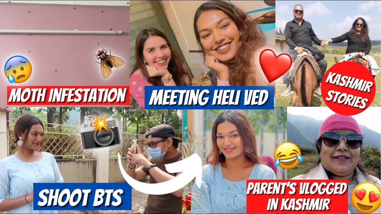 My Parents Vlogged In KASHMIR!  Meeting @HeliVedYT | Moth Infestation @Home | Shoot BTS #HustleWSar