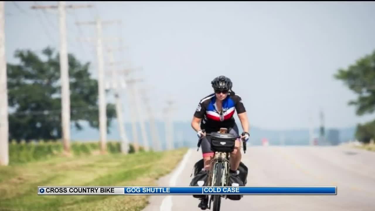 Iraq War veteran cycling cross-country, raising awareness for veteran suicides​
