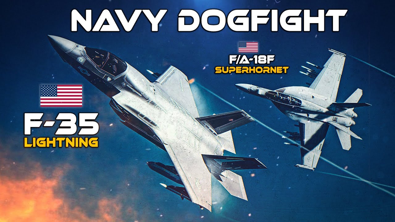 F-35 Lightning II против F/A-18F Super Hornet | Цифровой боевой симулятор | DCS |