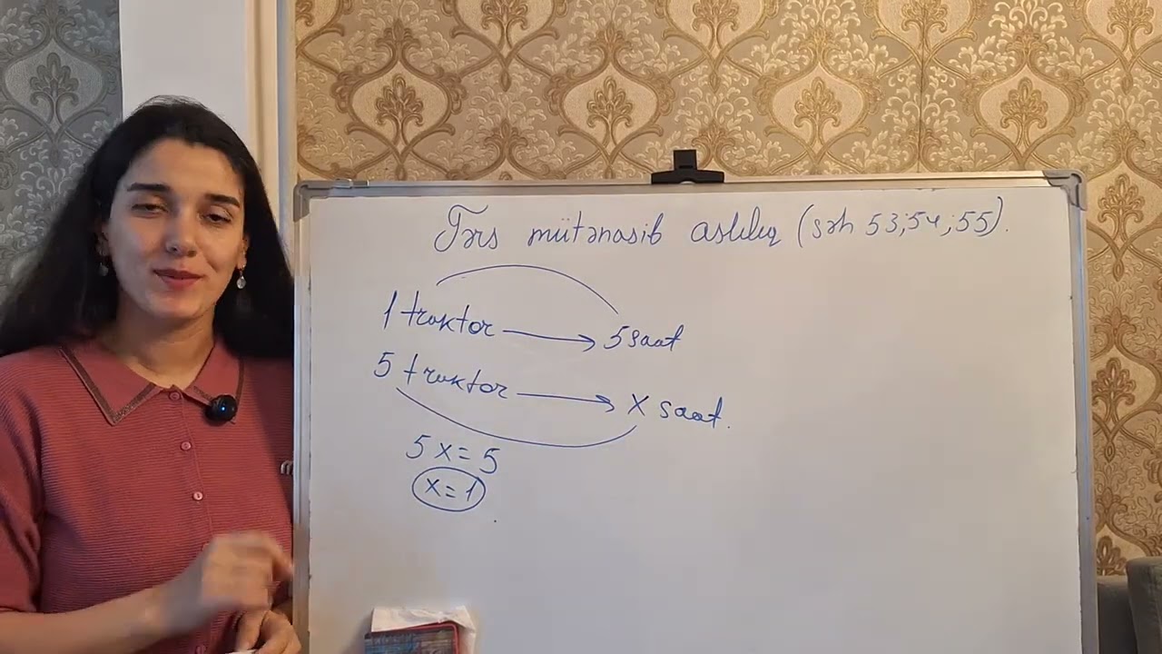 6-cı sinif riyaziyyat səh 53,54 Tərs mütənasib aslılıq