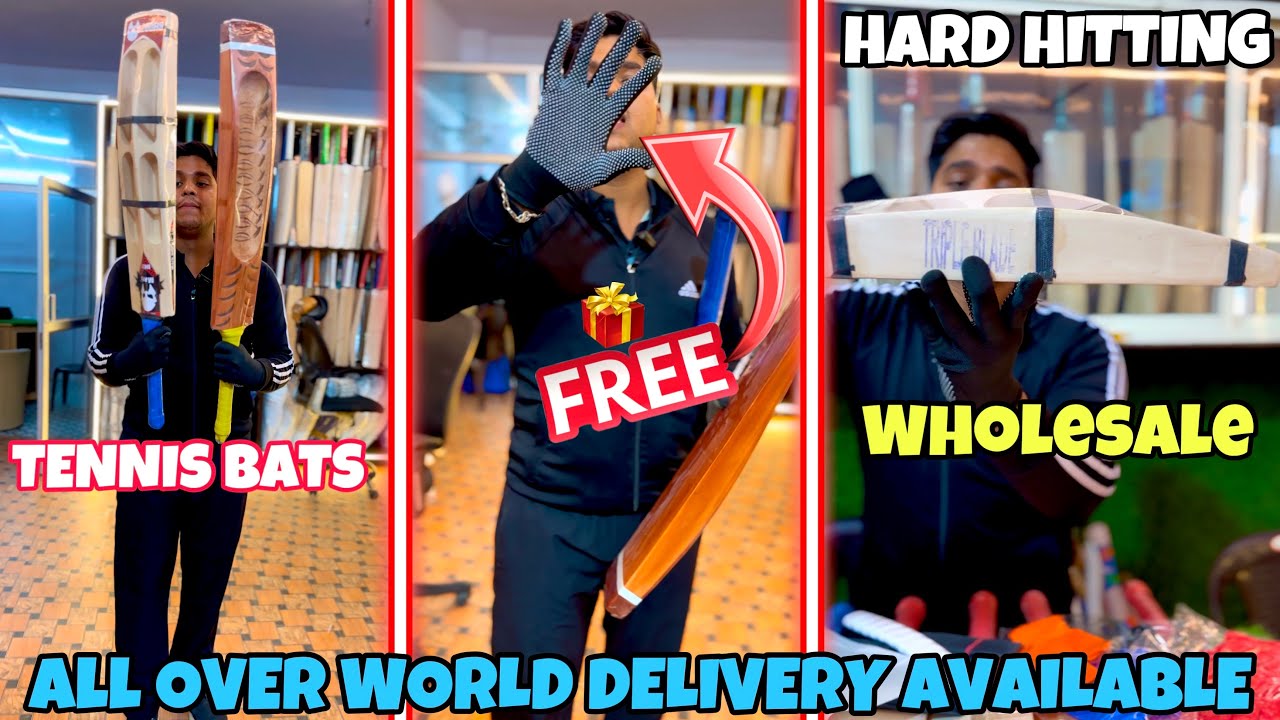 Top Quality Kashmiri Willow Tennis Bats | Hard Tennis AK47 | Triple Blade | Burn Kashmir Willow 2024