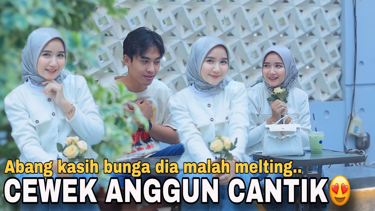 PRANK SHOLAWAT & NGAJI❗️CEWEK SHOLEHAH ANGGUNG CANTIK MELELEH PAS DIKASIH BUNGA😍