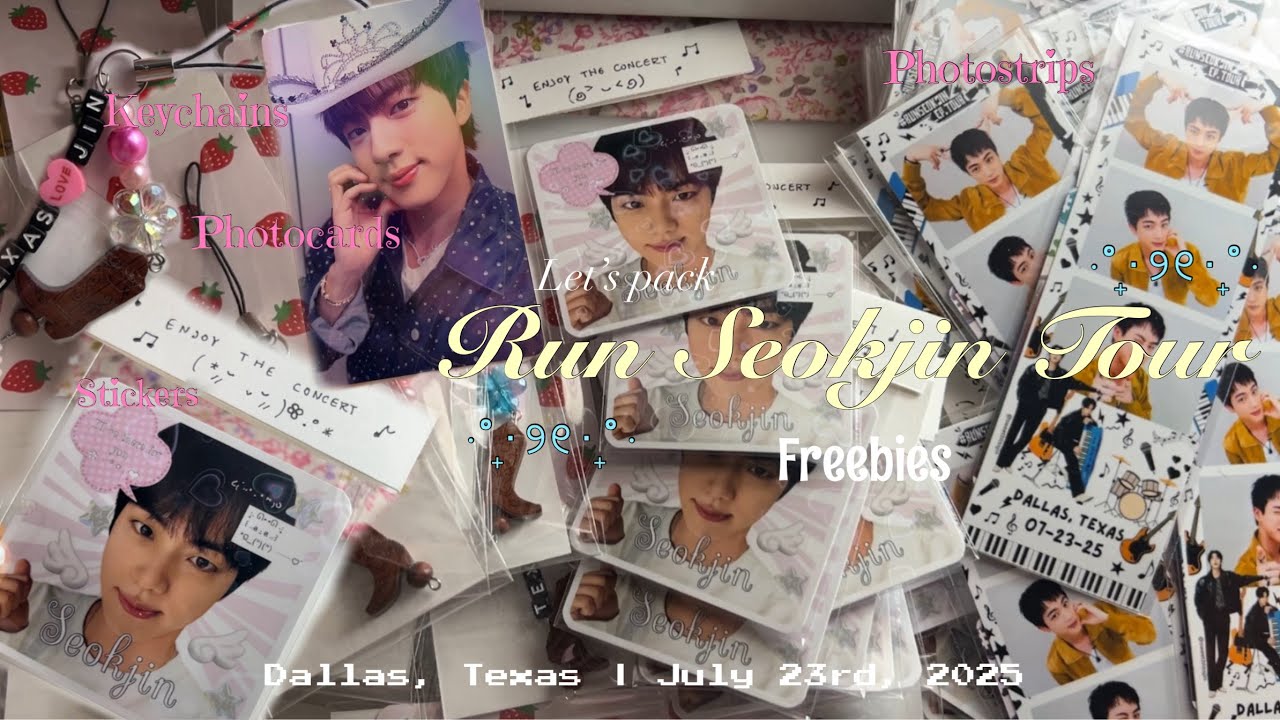 📋Concert prep: pack run seokjin tour freebies with me | BTS Jin solo concert