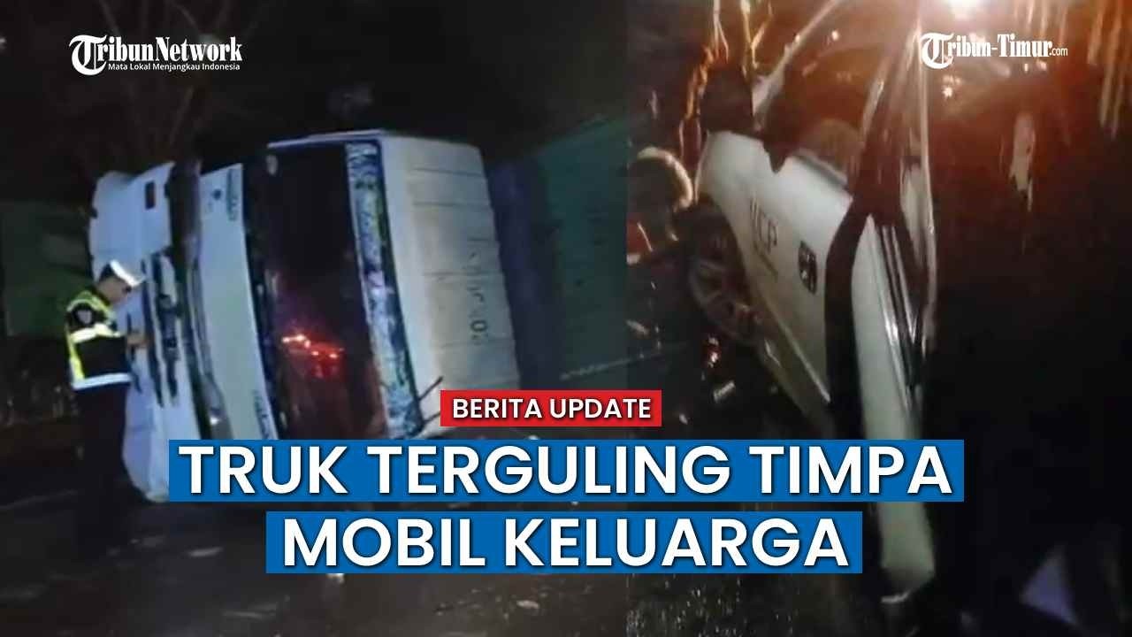 Kecelakaan Maut di Pangkep, Ayah dan Dua Anak Tewas Ditimpa Truk Terguling