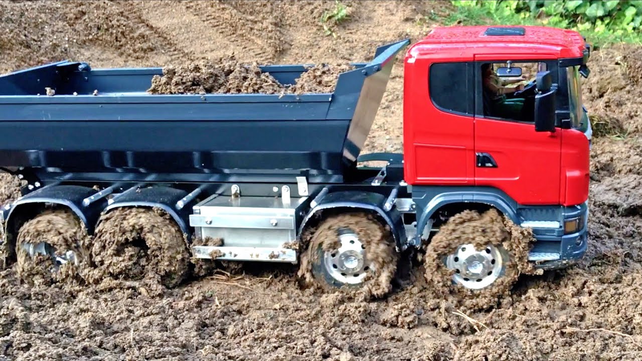 Bruder SCANIA w&uuml;hlt im Matsch! MAGOM rc TRUCK