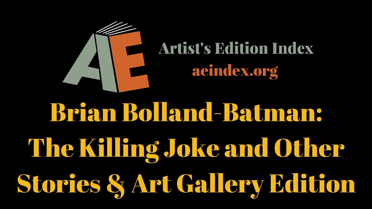 Brian Bolland-Batman: The Killing Joke and Other Stories & Art Gallery Edition (flip through)