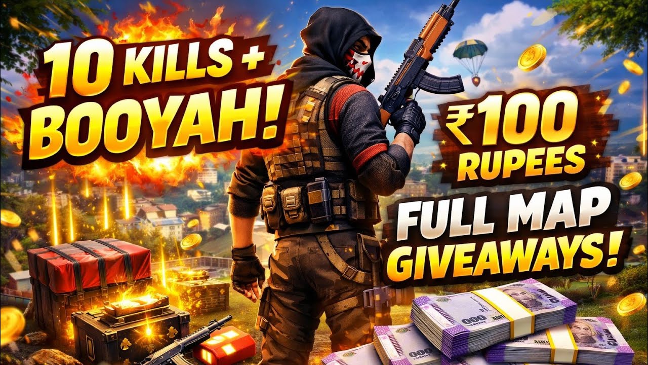 FREE FIRE TELUGU LIVE🔥||10KILLS+BOOYAH 100 RUPPES||FULL MAP GIVEAWAYS