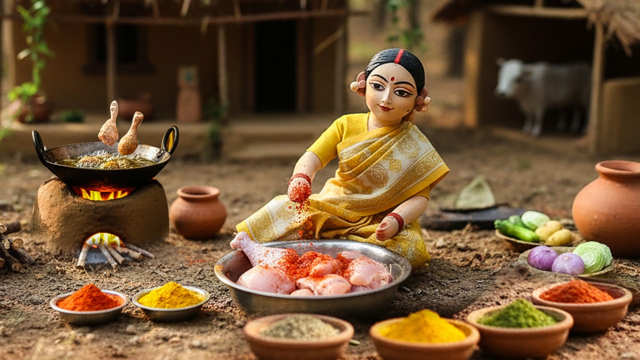 Miniature Chicken Drumsticks Recipe | Indian Village Tiny Cooking | Miniature Doll Cooking ASMR