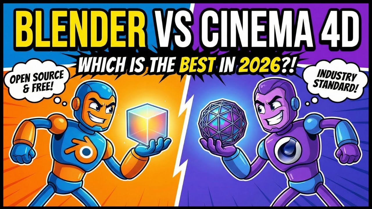 Blender VS Cinema 4D (2026): Какая программа лучше для 3D-моделирования, анимации и дизайна?