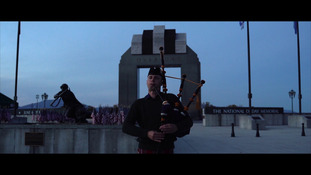 Silenzio arranged for pipes at the D-Day Memorial, Veterans Day 2020