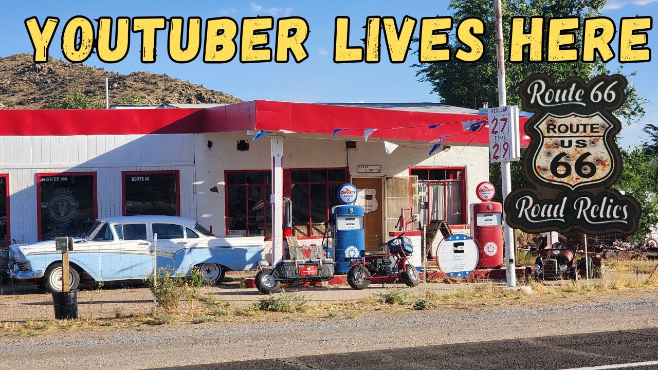 YouTuber Lives in a Gas Station on Route 66 !!!
