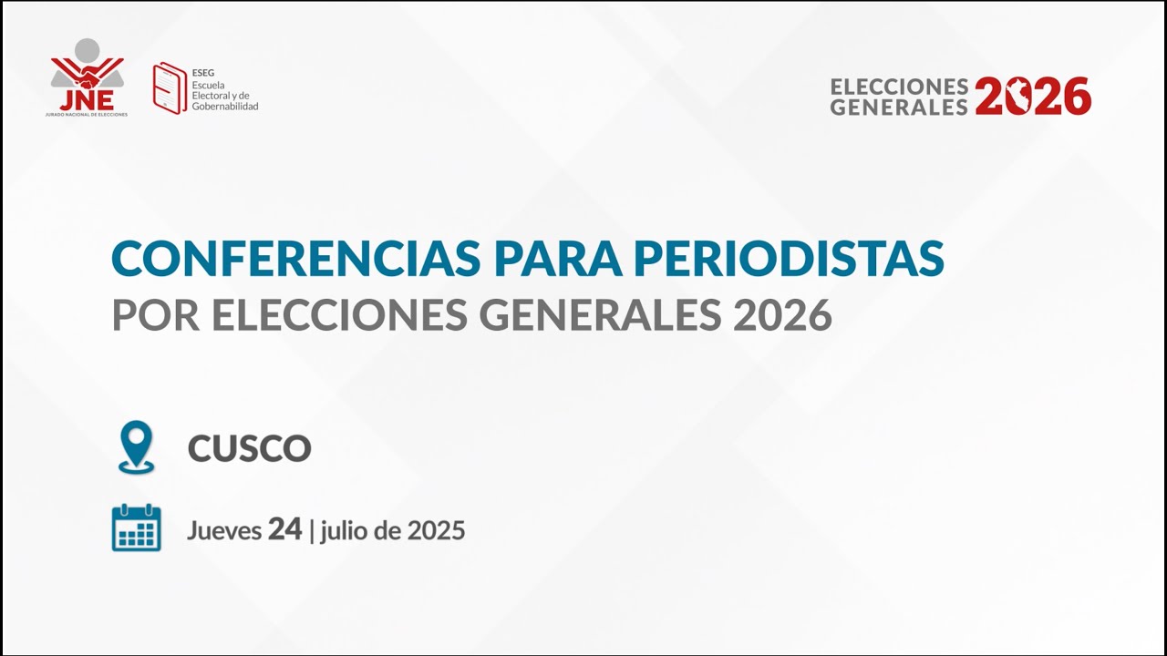 Conferencia para Periodistas de Cusco por Elecciones Generales 2026