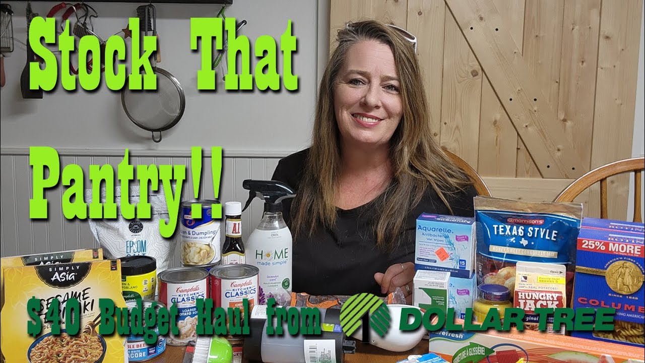 $40 Budget Prepper Pantry Stock Up from Dollar Tree