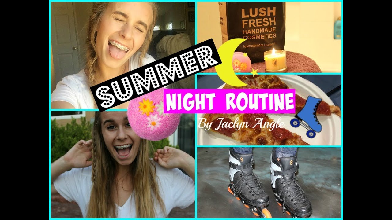 My Summer Night Routine 2015! (ROLLERSKATING, BATH BOMBS & PIZZA)