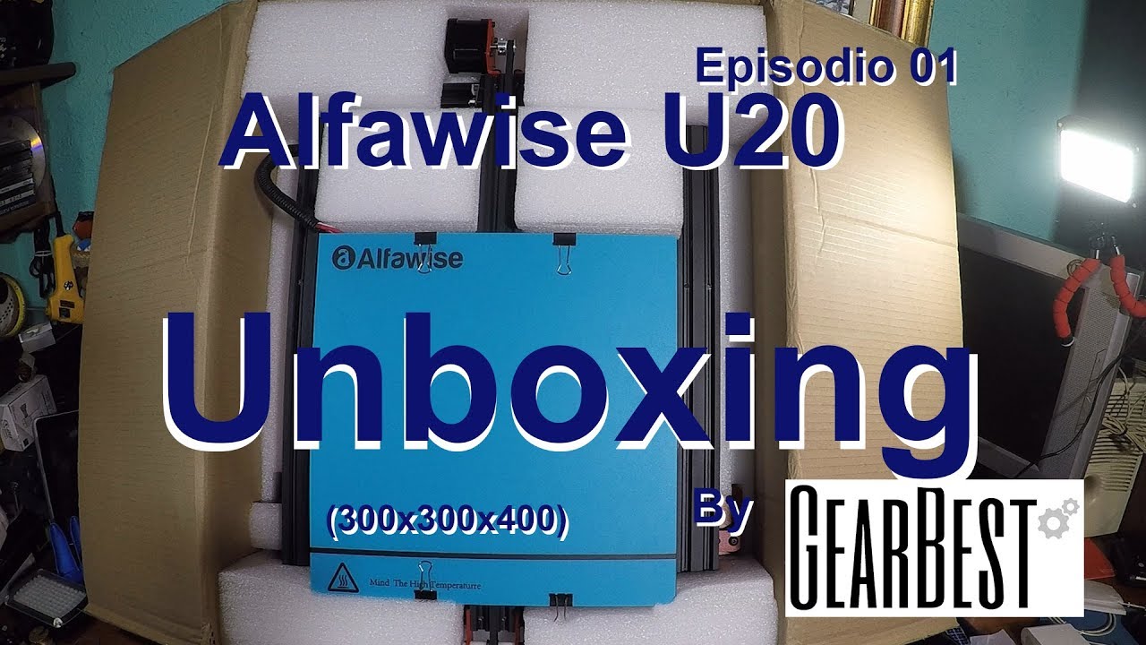 Impresora 3D (300x300x400) - Alfawise U20 - Unboxing - Episodio 01