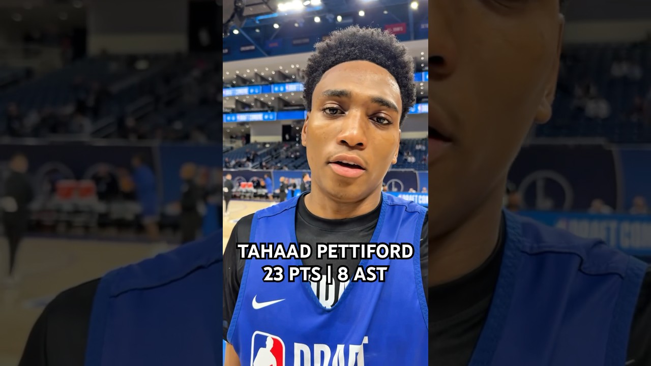 Tahaad Pettiford waa cooking at the draft combine