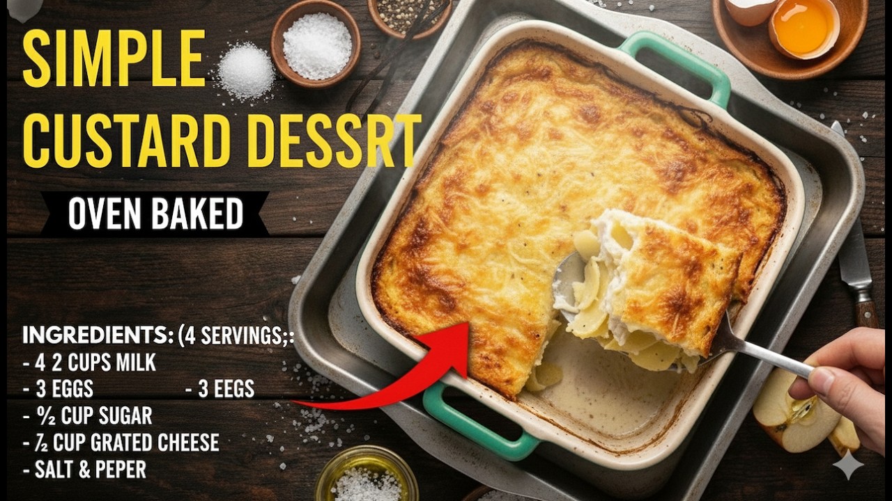 Simple Custard Dessert (Oven Baked)