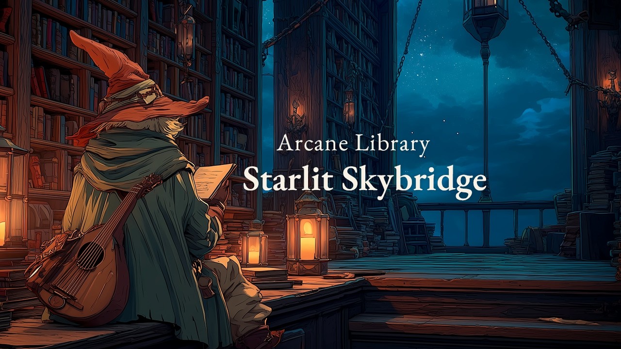 Medieval Music for Focus & Reading | The Arcane Library’s Starlit Skybridge