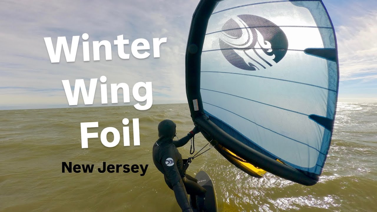 Winter Wing Foiling | New Jersey | Higbee Beach 4k