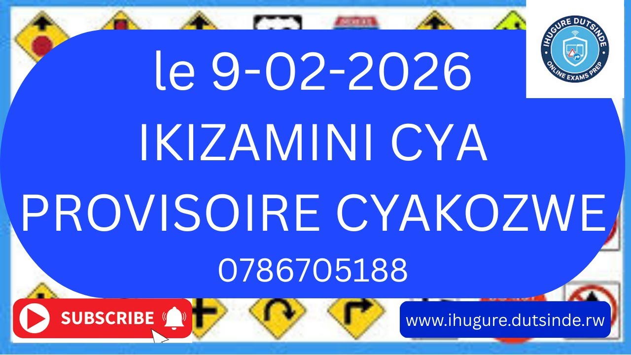 🚨AMATEGEKO Y'UMUHANDA 🖥️IBIBAZO N'IBISUBIZO BY'IKIZAMINI CYA PROVISOIRE CYAKOZWE UYU MUNSI 9/2/2026