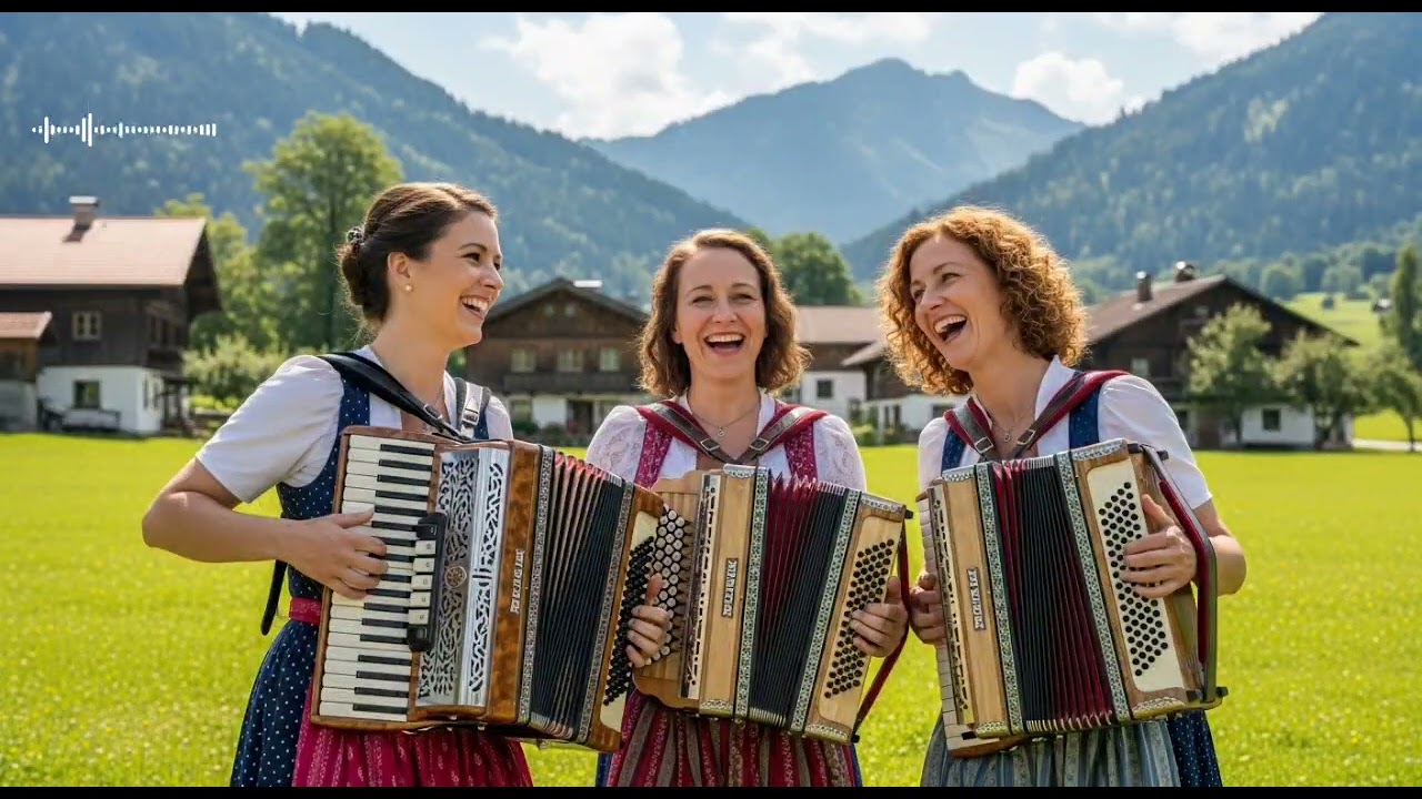 Alpine Sunset Magic ✨ Golden German Accordion Vibes