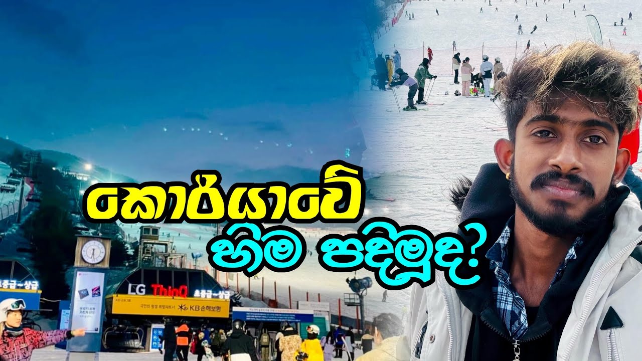 හිම පදින්න ගිහින් මට උන වැඩේ 🏂😰 🇰🇷 (What happened to me while snowshoeing) 😰🇰🇷#seoulchingu