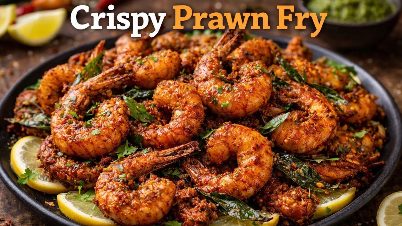 Crispy Masala Prawns Fry at Home | Easy Seafood Recipe 🍤 #seafoodlovers #trending #dailyvlogs 
