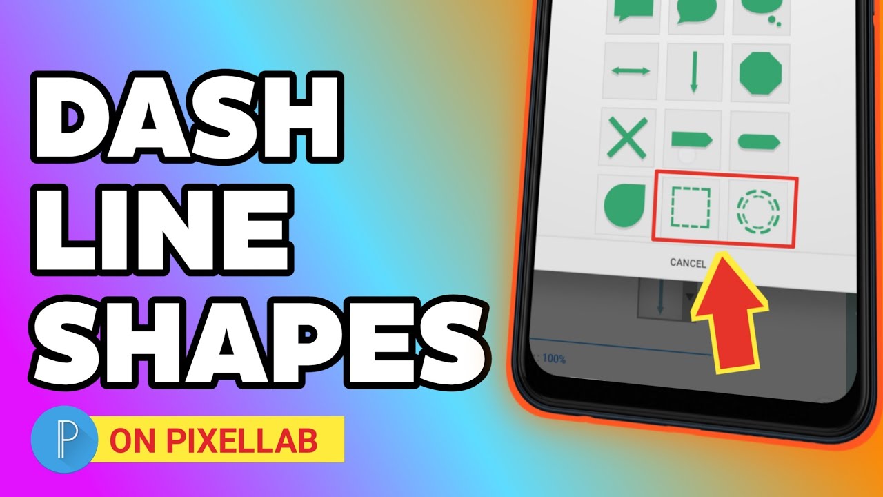 DASH LINE SHAPES Tutorial - 2 easiest Ways of How to Create DASH LINE SHAPES on Pixellab🤫