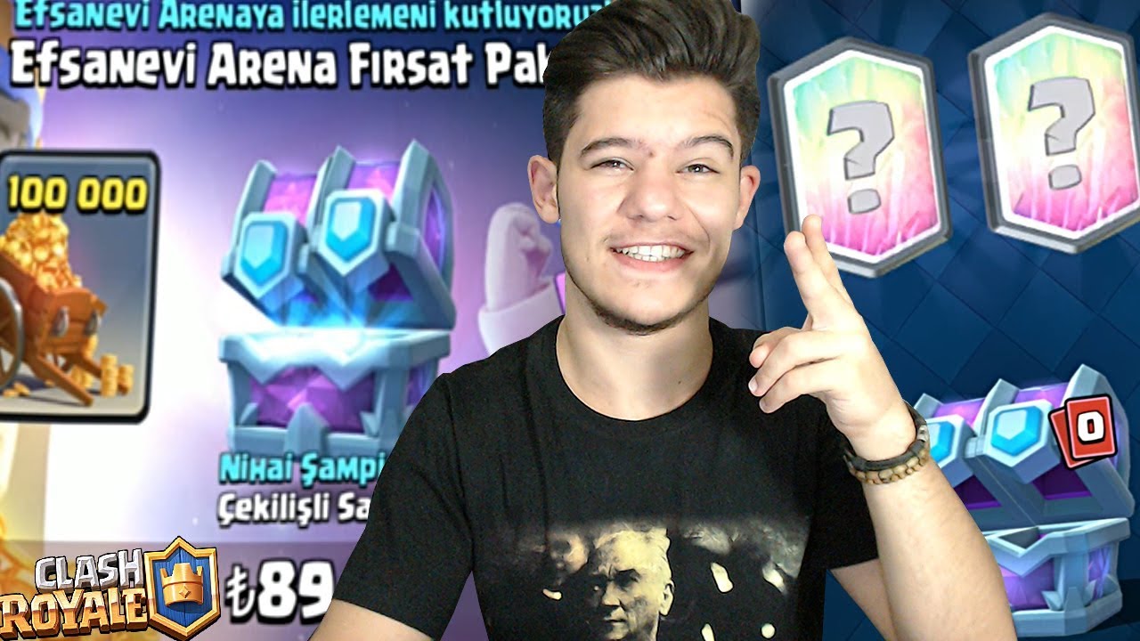 SONUNDA!! 90 LİRALIK EFSANEVİ ARENA PAKETİNİ ALDIM !! - Clash Royale