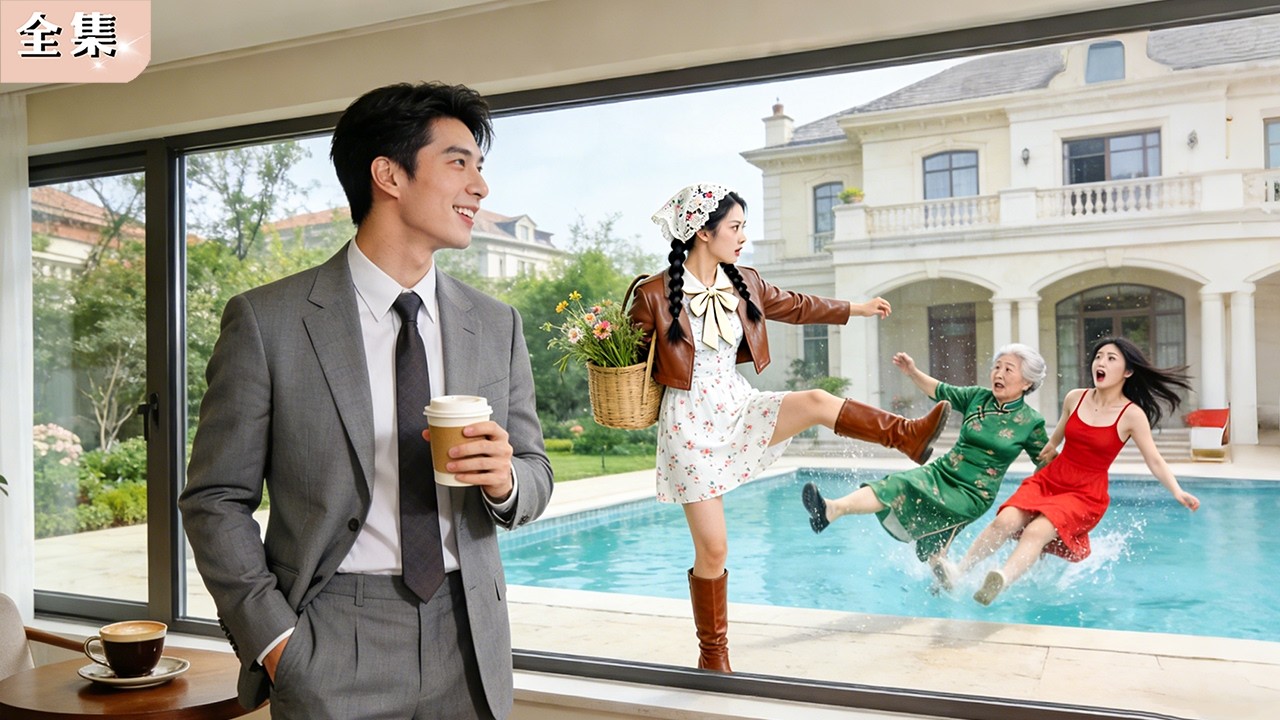 冷酷總裁20年從未笑過，卻在見到鄉下妹一腳把惡婆婆和壞妹妹踹進泳池，當場破防大笑！全場震驚，命運反轉寵上天！#總裁 #甜寵 #熱門短劇 #drama #chinesedrama