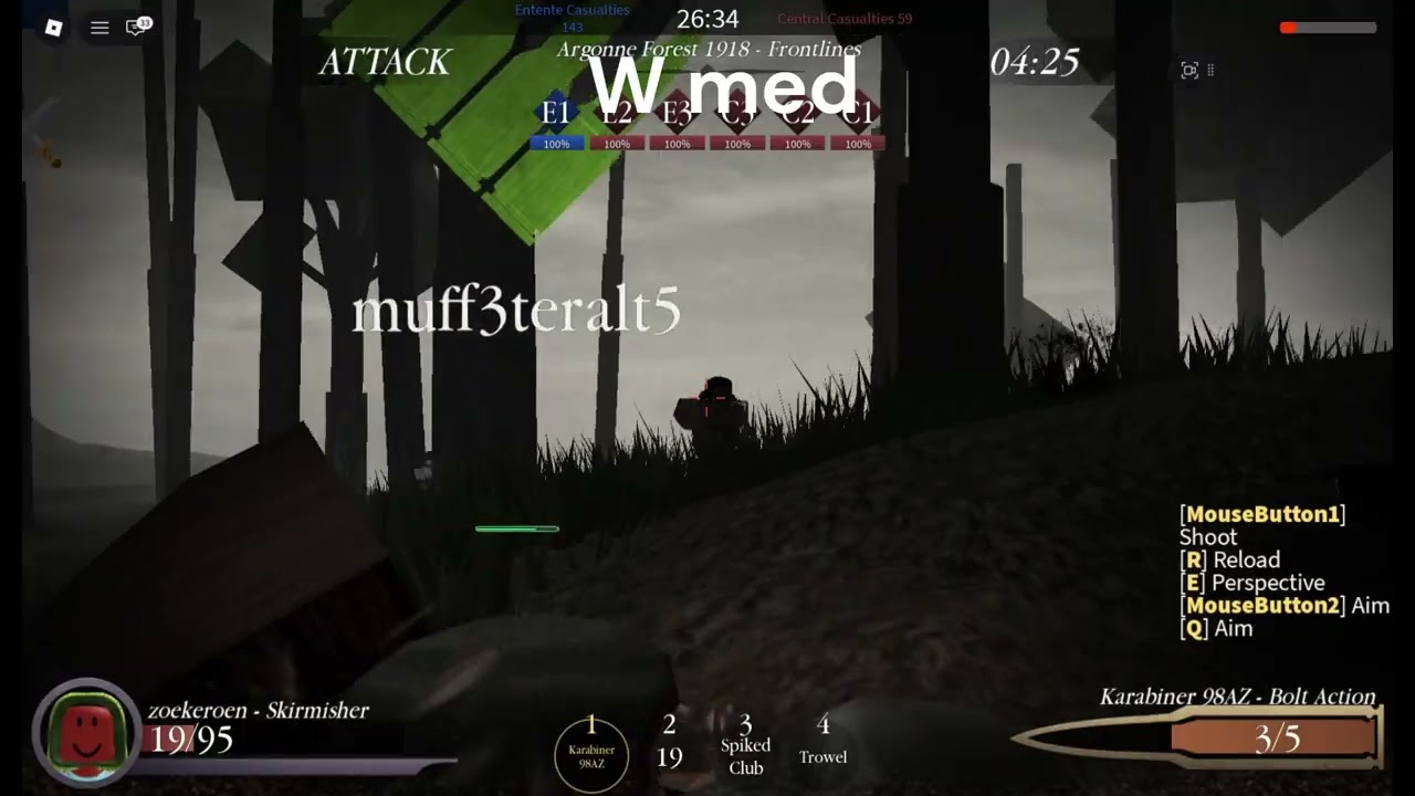 playing my favorite role in entrenched and getting crazy shots