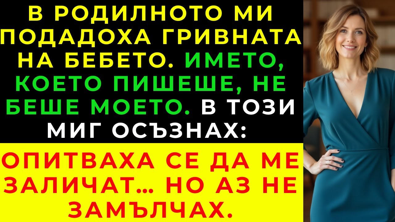 В родилния дом се опитаха да изтрият името ми. Не замълчах.