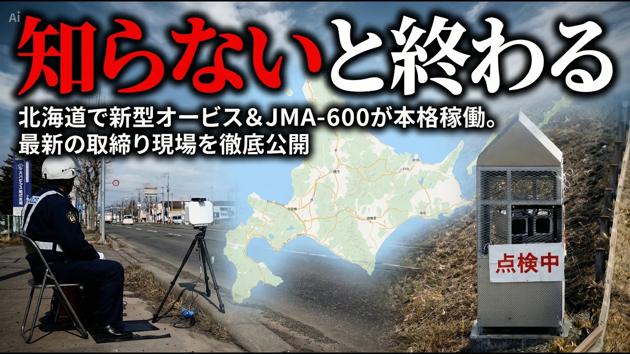 【知らないと終わる】北海道で新型オービス＆JMA-600が本格始動。最新の取締り現場を公開
