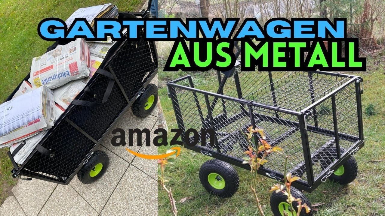 89,99€ Juskys Metall-Gartenwagen, 550 kg Tragkraft. 