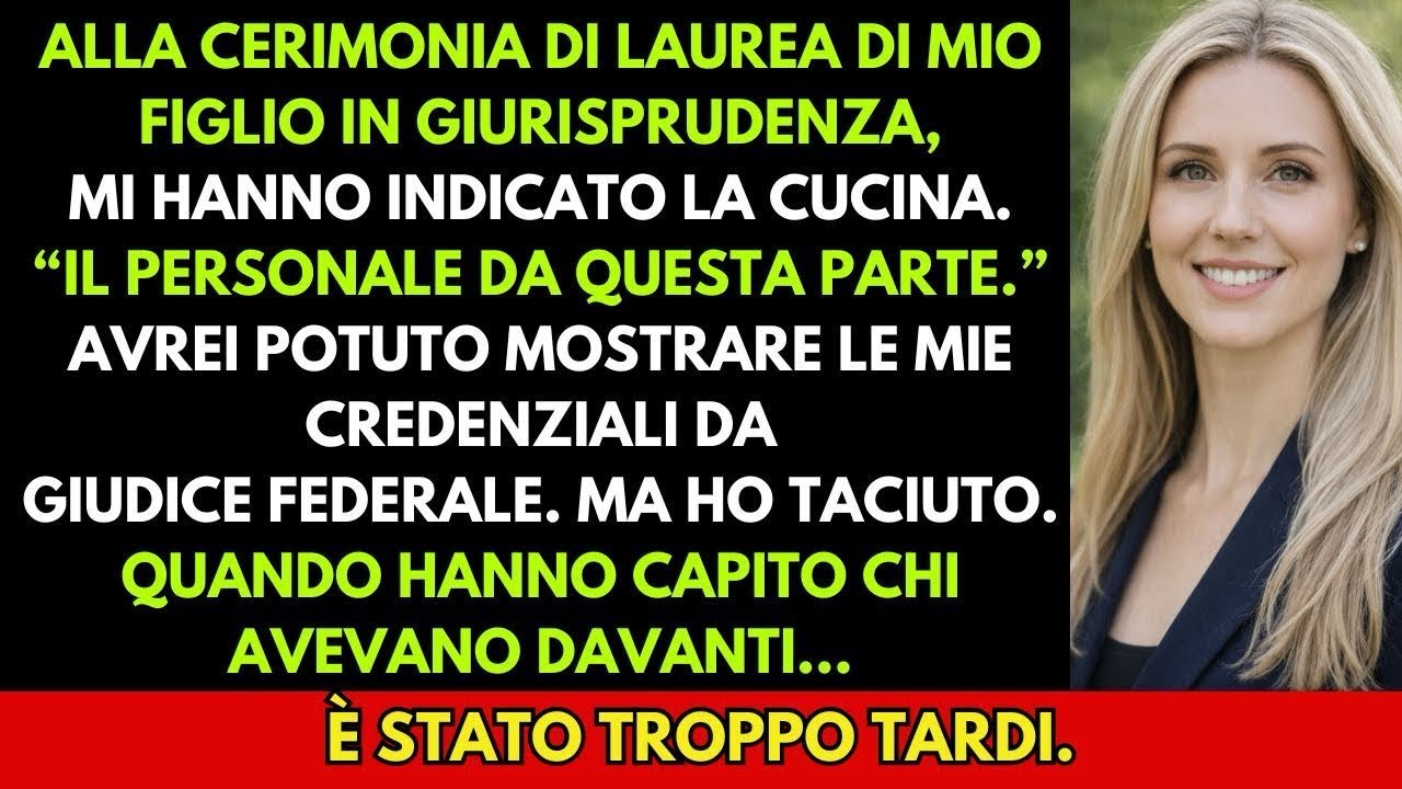 Alla laurea di mio figlio mi hanno scambiata per il personale… poi hanno sentito il mio nome